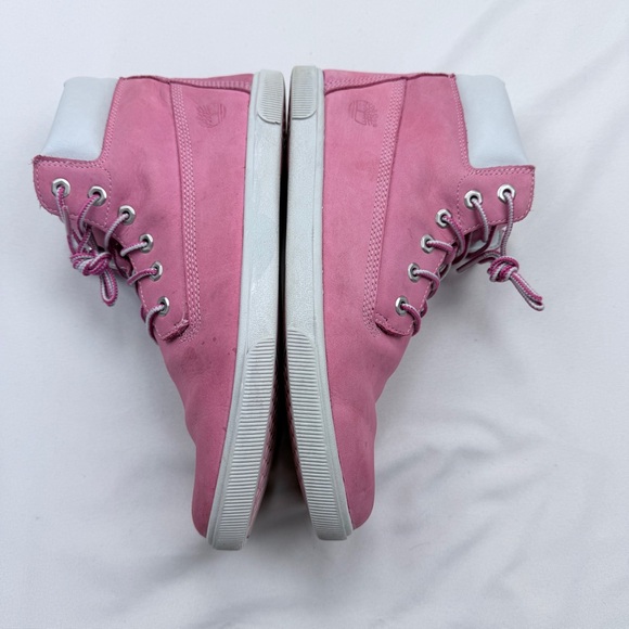 Timberland Pink Nubuck Lace-Up Boots - Picture 9 of 13
